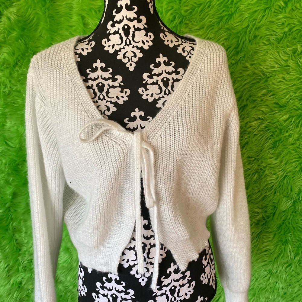 SHEIN Cream Knit Cardigan